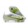 Nike Mercurial Vapor 14 Elite SG Bianco Nero Metallic Argento Volt