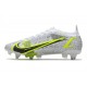 Nike Mercurial Vapor 14 Elite SG Bianco Nero Metallic Argento Volt