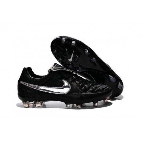 Scarpini Calcio Nike Tiempo Legend V FG Uomo Nero Metallico