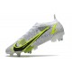 Nike Mercurial Vapor 14 Elite SG Bianco Nero Metallic Argento Volt