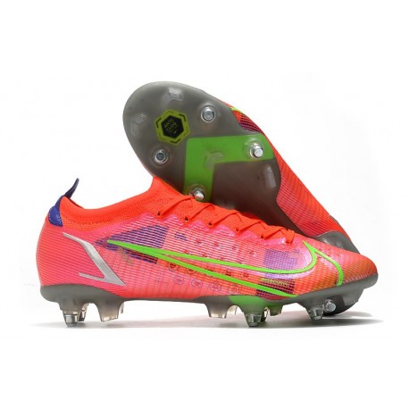 Nike Mercurial Vapor 14 Elite SG Cremisi Vivace Argento Metallico