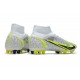 Nike Mercurial Superfly VIII Elite AG PRO Bianco Nero Metallic Argento