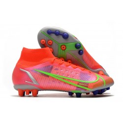 Nike Mercurial Superfly VIII Elite AG PRO Cremisi Vivace Argento Metallico