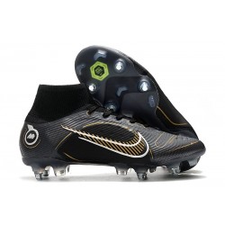 Nike Mercurial Superfly VIII Elite SG-PRO AC Nero Oro Metallico Argento Metallico