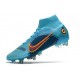 Nike Mercurial Superfly VIII Elite SG-PRO AC Blu Cloro Arancione Laser Marina