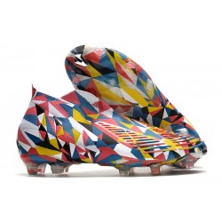 Scarpe Calcio adidas Predator Edge+ FG Geometric Blu Acceso Team Giallo Rosso Solare