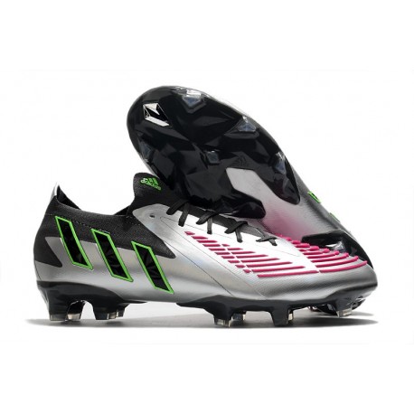 adidas Predator Edge.1 Low FG Silver Svart Rosa