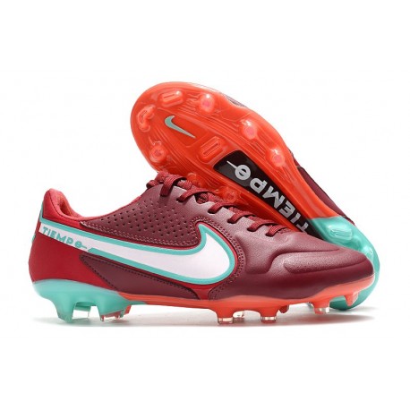 Scarpa Nike Tiempo Legend 9 Elite FG Team Rosso Bianco Ibisco Mistico