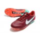 Scarpa Nike Tiempo Legend 9 Elite FG Team Rosso Bianco Ibisco Mistico