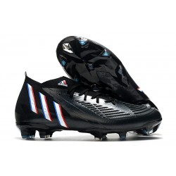 adidas Predator Edge.1 FG Scarpa Nuovo Nero Core Bianco Rosso Vivido