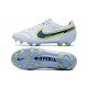 Scarpa Nike Tiempo Legend 9 Elite FG Bianco Blu