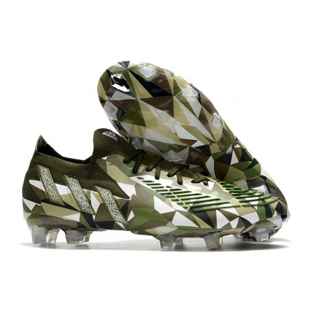 adidas Predator Edge.1 Low FG Focu Oliva Argento Metallico Magic Lime