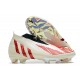 Scarpe Calcio adidas Predator Edge+ FG Bianco Off Rosso Vivido Oro Metallico