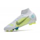 Nike Mercurial Superfly VIII Elite FG Bianco Blu Giallo