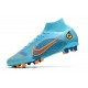 Nike Mercurial Superfly VIII Elite AG PRO Blu Cloro Arancione Laser Marina