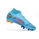 Nike Mercurial Superfly VIII Elite AG PRO Blu Cloro Arancione Laser Marina