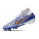 Scarpe Nike Zoom Mercurial Superfly 9 Elite FG Bianco Blu Oro