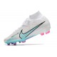 Scarpe Nike Zoom Mercurial Superfly 9 Elite FG Bianco Blu