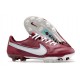 Scarpa Nike Tiempo Legend 9 Elite FG Team Rosso Bianco Ibisco Mistico