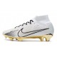 Scarpe Nike Zoom Mercurial Superfly 9 Elite FG Bianco Oro Nero