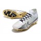 Scarpe Nike Zoom Mercurial Superfly 9 Elite FG Bianco Oro Nero