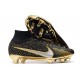 Scarpe Nike Zoom Mercurial Superfly 9 Elite FG Nero Metallico Oro