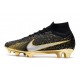 Scarpe Nike Zoom Mercurial Superfly 9 Elite FG Nero Metallico Oro