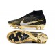 Scarpe Nike Zoom Mercurial Superfly 9 Elite FG Nero Metallico Oro