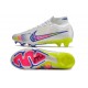 Nike Air Zoom Mercurial Superfly IX Elite FG Bianco Rosa Blu