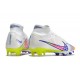 Nike Air Zoom Mercurial Superfly IX Elite FG Bianco Rosa Blu