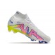 Nike Air Zoom Mercurial Superfly IX Elite FG Bianco Rosa Blu