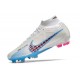 Nike Air Zoom Mercurial Superfly IX Elite FG Bianco Blu Baltico Rosa Blast Indigo Haze