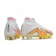 Nike Air Zoom Mercurial Superfly IX Elite FG Bianco Giallo Rosa