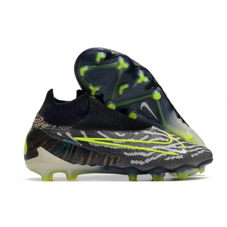 Nike Phantom GX Elite DF FG Nero Volt Bianco Blu Glow