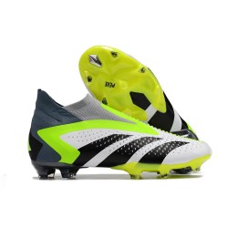 Scarpe da Calcio adidas Predator Accuracy+ FG Bianco Nero Core Limone Lucido