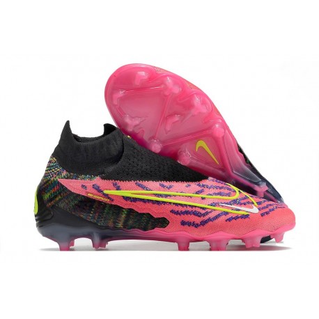 Nike Gripknit Phantom GX Elite DF FG Rosa Nero Giallo