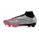 Nike Air Zoom Mercurial Superfly IX Elite FG Argento Rosa Nero