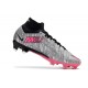 Nike Air Zoom Mercurial Superfly IX Elite FG Argento Rosa Nero