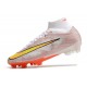 Nike Air Zoom Mercurial Superfly IX Elite FG Bianco Rosso Oro