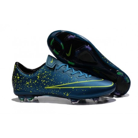 Nike Mercurial Vapor 10 FG Scarpe da Calcio Blu Nero Volt
