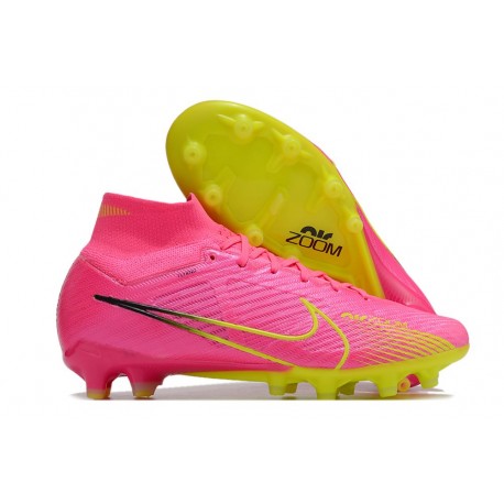 Nike Zoom Mercurial Superfly 9 Elite AG Rosa Giallo