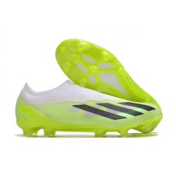 Adidas X Crazyfast.1 Senza Lacci FG Bianco Nero Core Limone Lucido