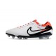 Scarpe Calcio Nike Tiempo Legend 10 Elite FG Bianco Nero Cremisi Vivace