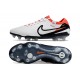 Scarpe Calcio Nike Tiempo Legend 10 Elite FG Bianco Nero Cremisi Vivace