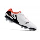 Scarpe Calcio Nike Tiempo Legend 10 Elite FG Bianco Nero Cremisi Vivace