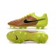 Nuovo Scarpe Calcetto Nike Tiempo Legend V FG ACC Canvas Nero Volt