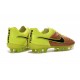 Nuovo Scarpe Calcetto Nike Tiempo Legend V FG ACC Canvas Nero Volt