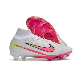 Scarpe Nike Zoom Mercurial Superfly 9 Elite FG Bianco Rosa