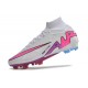 Scarpe Nike Zoom Mercurial Superfly 9 Elite FG Bianco Rosa Blu