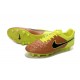 Nuovo Scarpe Calcetto Nike Tiempo Legend V FG ACC Canvas Nero Volt